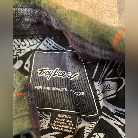 Troy Lee Designs Medium M Mens Plaid Flannel Long Sleeve Motorcross - Picture 3 of 3